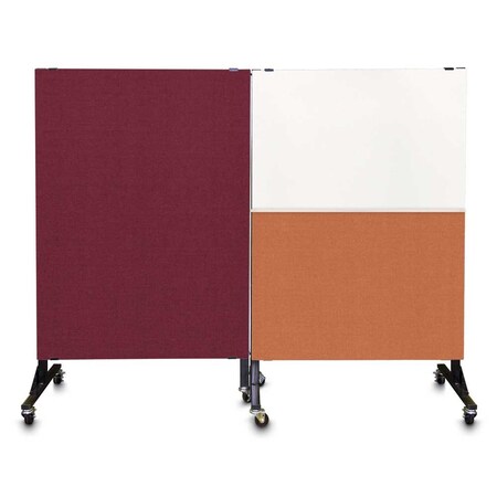 United Visual Products Sliding Door Indoor Enclosed Corkboard, 4 UV9001ACS-GOLD-CORK